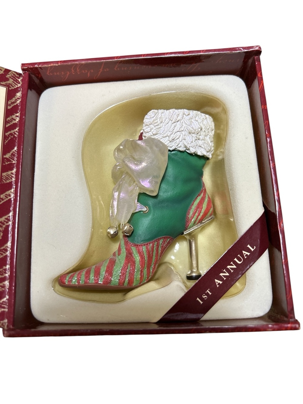 2001 Just the right shoe Christmas Eve Ball boot
